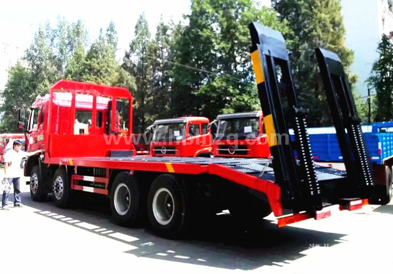 安徽客户来厂提江淮格尔发大型平板运输车