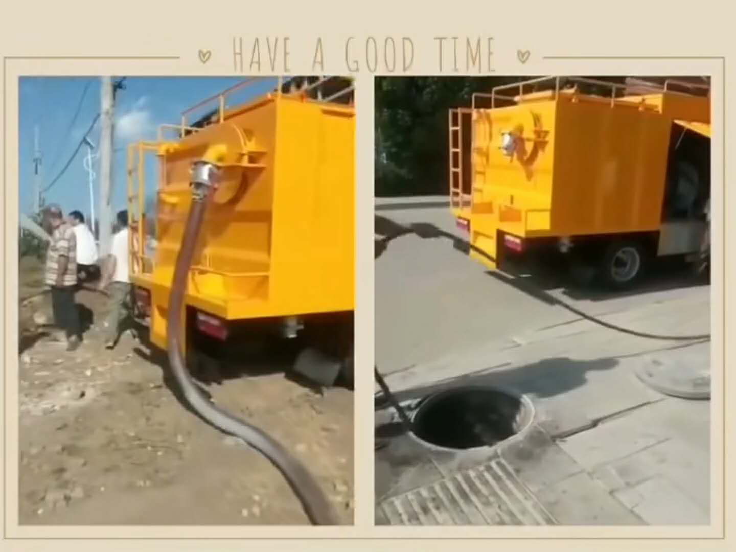 污水处理车现场作业视频视频